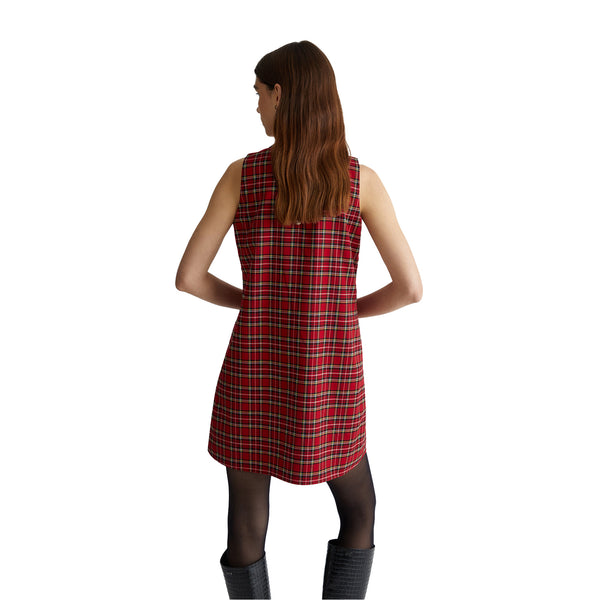 Abito corto Donna in tartan modella retro