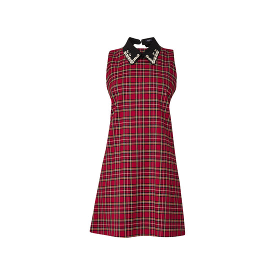 Abito corto Donna in tartan 