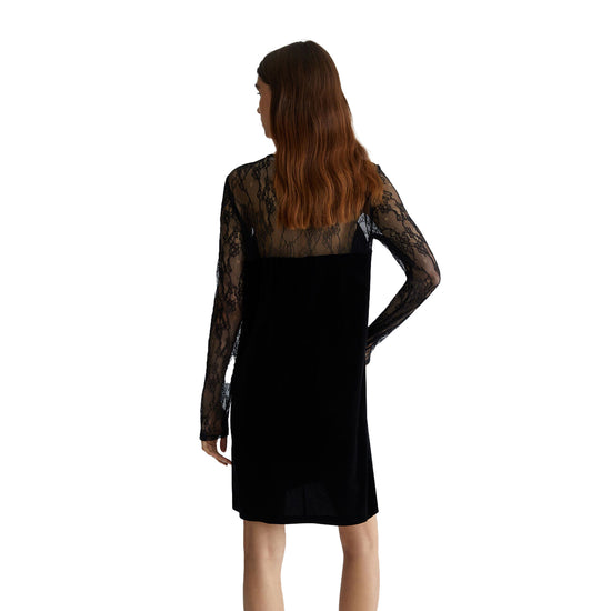 liu jo black lace dress Black dress with lace accents brand LIU JO Globalbrandsstore.com/en
