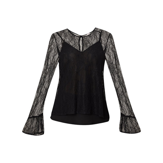 Blusa in pizzo nero Liu Jo
