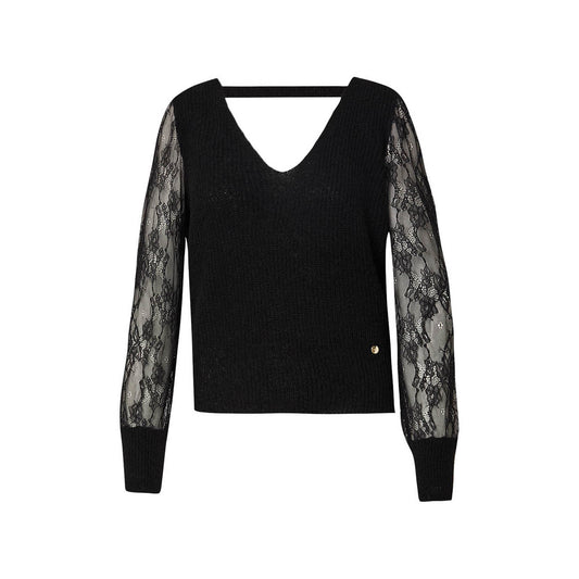 Maglia nera con pizzo Liu Jo