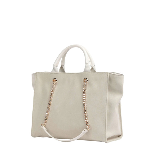 Borsa shopping Donna in Tela Beige chiaro retro