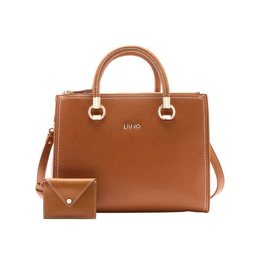 Borsa a mano Donna in tinta unita marrone