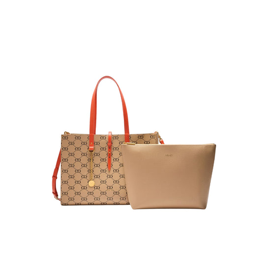 Tote bag grande da donna con logo monogram con borsa interna