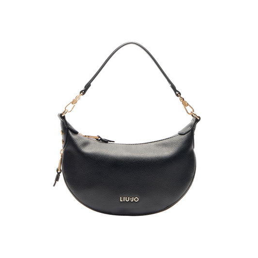 Borsa a spalla Donna a mezza luna nera