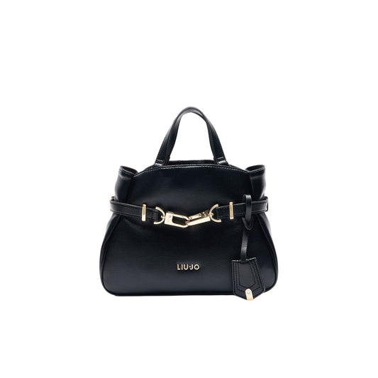 Borsa media Nera da Donna con moschettone davanti