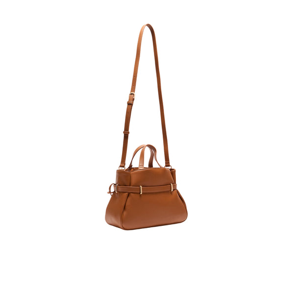 Borsa media Marrone da Donna con moschettone davanti retro