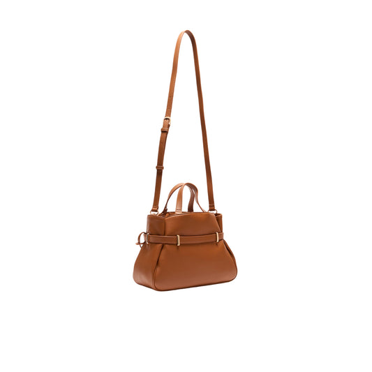 Borsa media Marrone da Donna con moschettone davanti retro