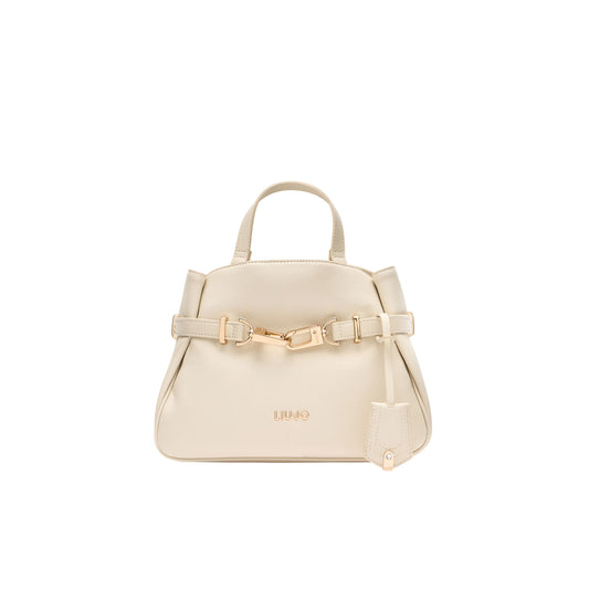 Borsa media da Donna con moschettone davanti bianco