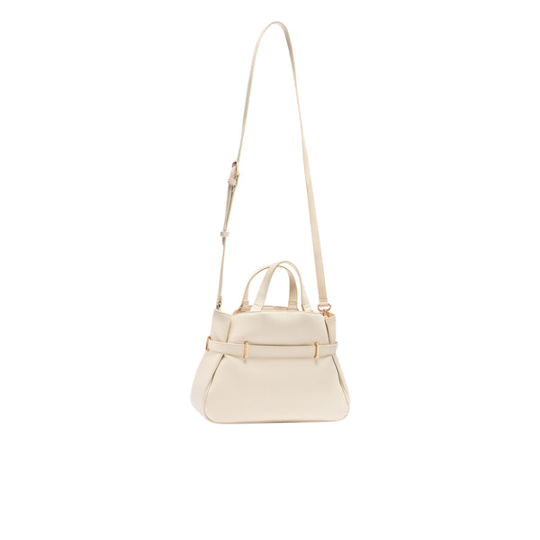 Borsa media da Donna con moschettone davanti bianco retro