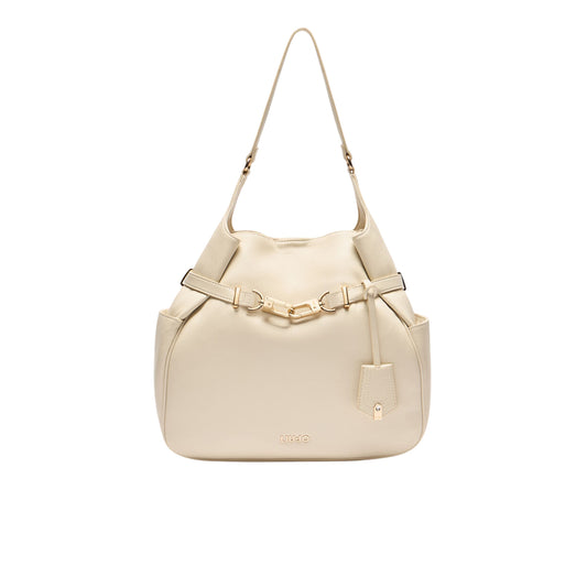 Borsa a spalla hobo media bianco