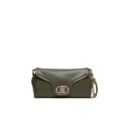 Borsa a spalla Verde militare da Donna con charm