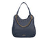 Borsa grande blu da donna con catena gioiello