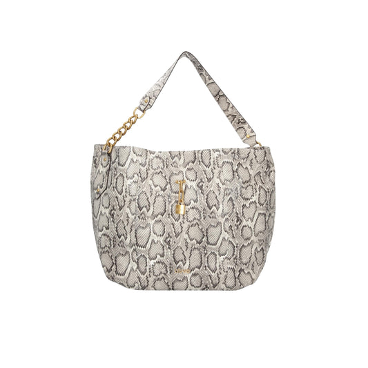 Borsa Donna con manico realizzato in catena e tessuto