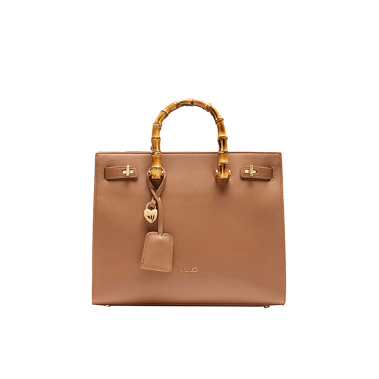 Borsa a mano Donna con manici effetto bambù