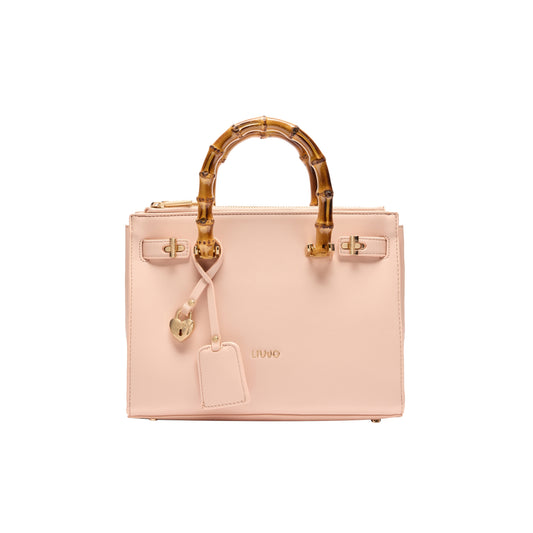 Borsa a mano Donna con manici bambù Rosa