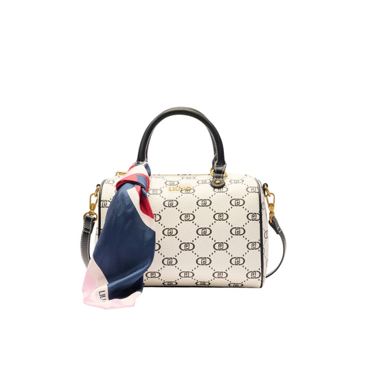 Borsa da Donna a bauletto bianco con foulard