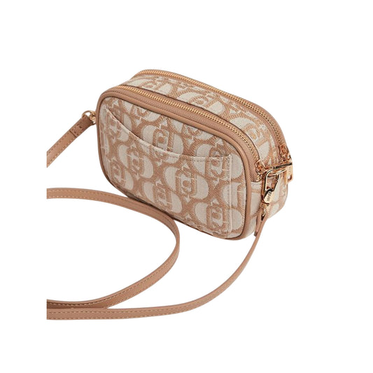 Borsa a tracolla Donna con logo monogram Beige