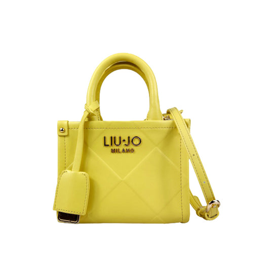 Mini Borsa donna con rombi a rilievo Giallo