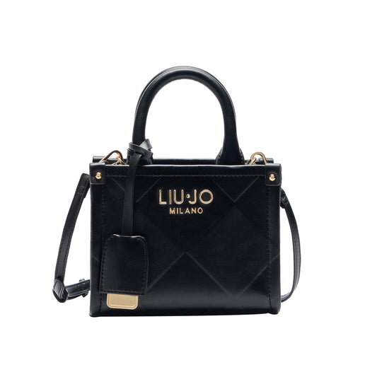 Mini Borsa donna con rombi a rilievo Nero