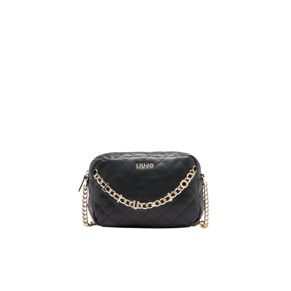 Borsa a tracolla da donna in nero matelassé