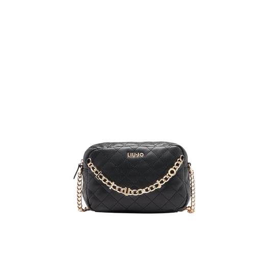 Borsa a tracolla da donna in nero matelassé