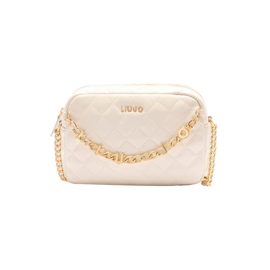 Borsa a tracolla da donna in beige matelassé