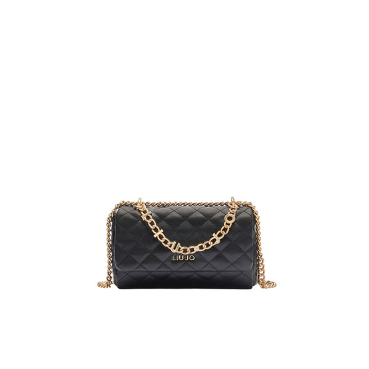 Borsa a tracolla da donna matelassé nero