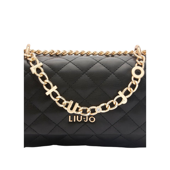 Borsa a tracolla da donna matelassé nero dettaglio