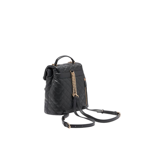 Zaino da Donna trapuntato nero con catena retro