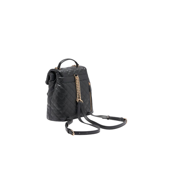 Zaino da Donna trapuntato nero con catena retro