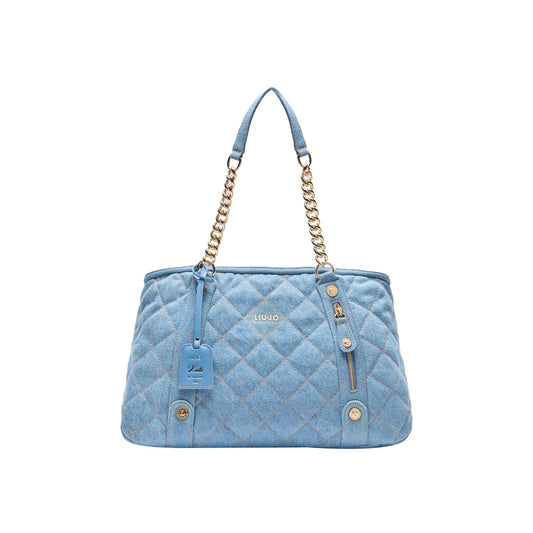 Borsa Donna a mano in denim matelassé