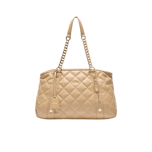 Borsa Donna con trapuntatura matelassé beige