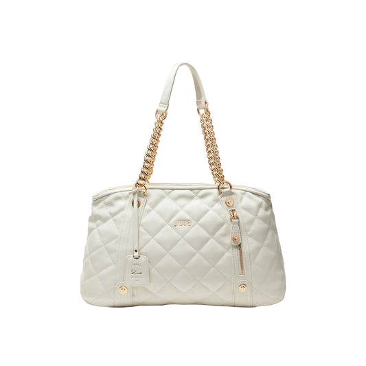 Borsa Donna a mano con trapuntatura matelassé bianca
