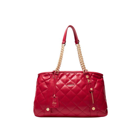 Borsa Donna a mano con trapuntatura matelassé rossa