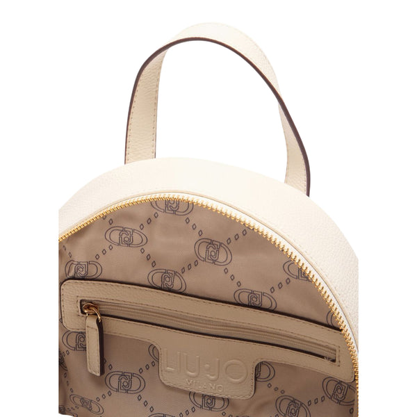 Zaino Donna con taschini laterali Bianco dettaglio interno