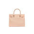 Borsa Shopping tinta unita rosa con logo
