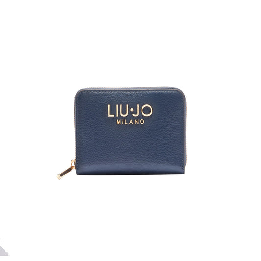 Portafoglio Piccolo da donna con zip bottalato Blu