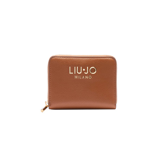 Portafoglio Piccolo da donna con zip bottalato Marrone