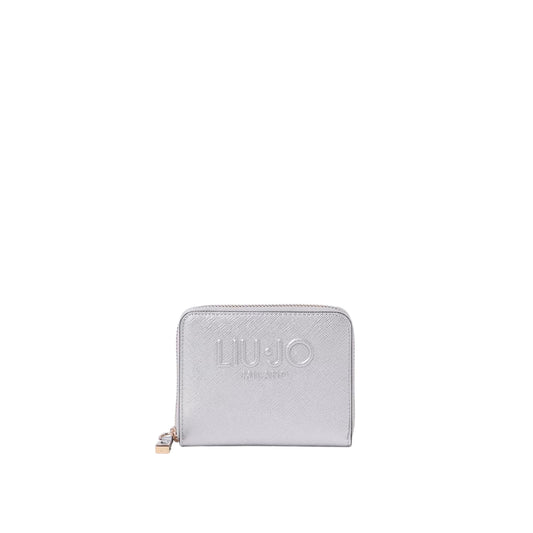 Portafoglio Piccolo Donna con logo a rilievo argento