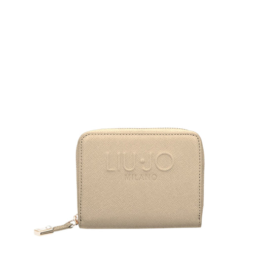 Portafoglio Piccolo Donna con zip Beige