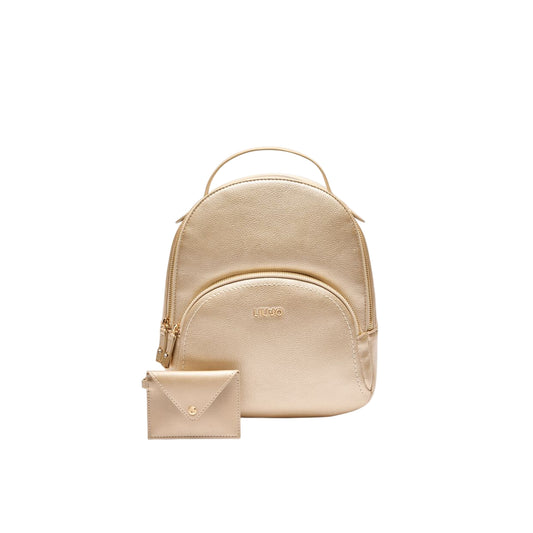 Zainetto Donna in similpelle con portamonete Oro frontale 