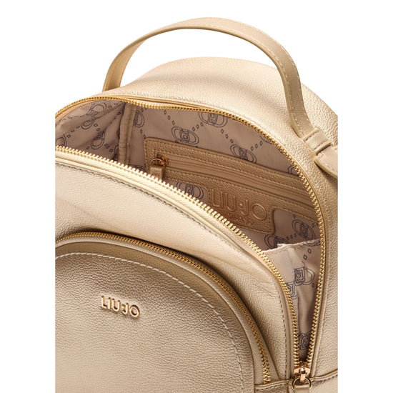 Zainetto Donna in similpelle con portamonete Oro interno dettaglio