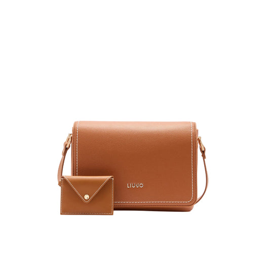 Borsa a tracolla da donna con pochette marrone