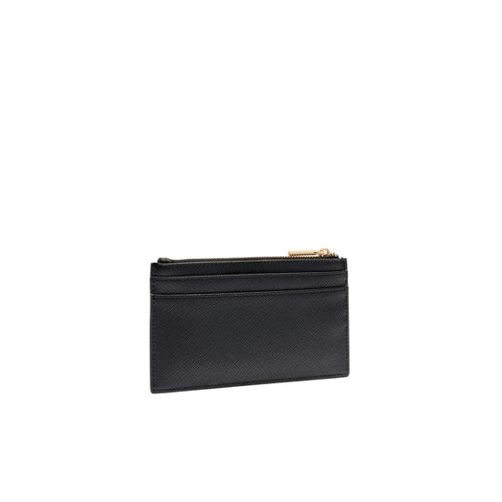 Portacarte da Donna con zip Nero retro