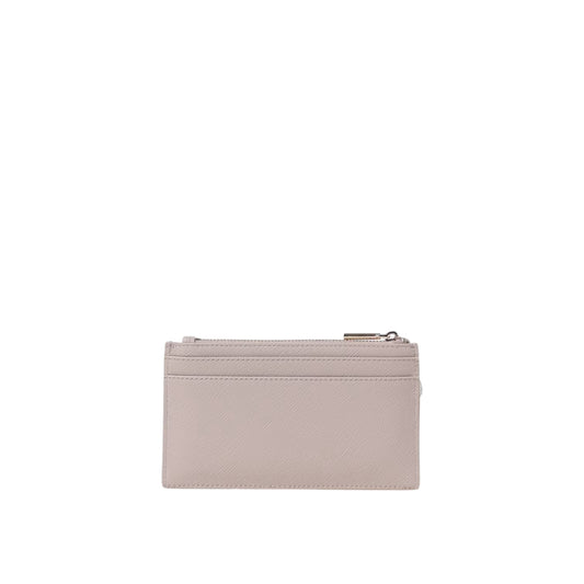 Portacarte da Donna con zip Beige
