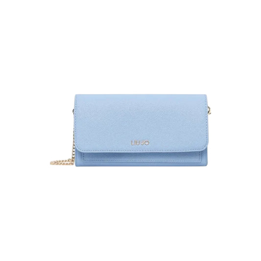 Pochette Celeste Donna con tracolla catena