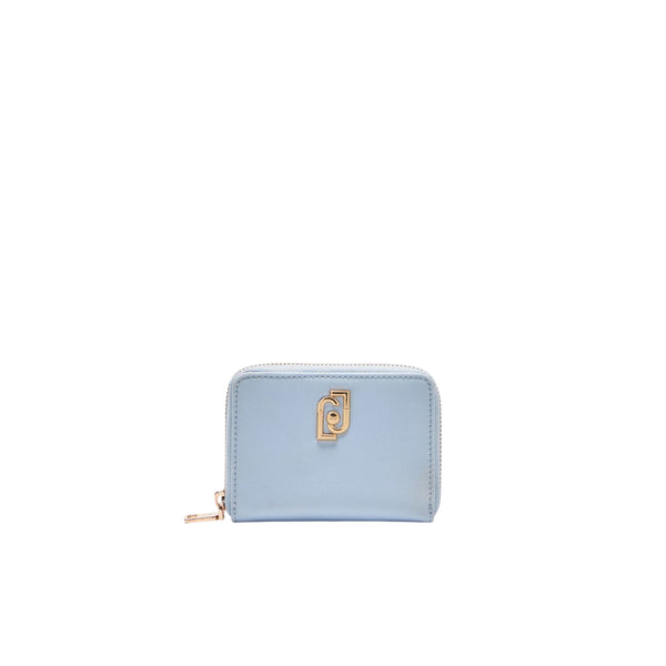 Portafoglio Mini da donna in nylon Celeste