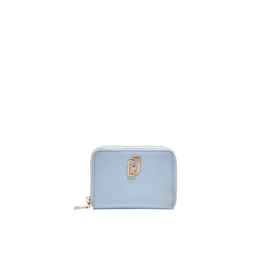 Portafoglio Mini da donna in nylon Celeste