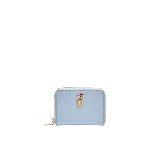 Portafoglio Mini da donna in nylon Celeste